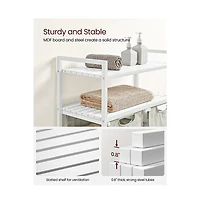 Slickblue Laundry Hamper, Laundry Sorter With 2 Pull-out And Removable Bags, 2 Shelves, For Laundry Room