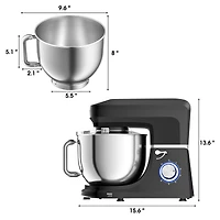 Sugift 7.5 Qt Tilt-Head Stand Mixer 6 Speed with Egg Whisk, Dough Hook & Flat Beater