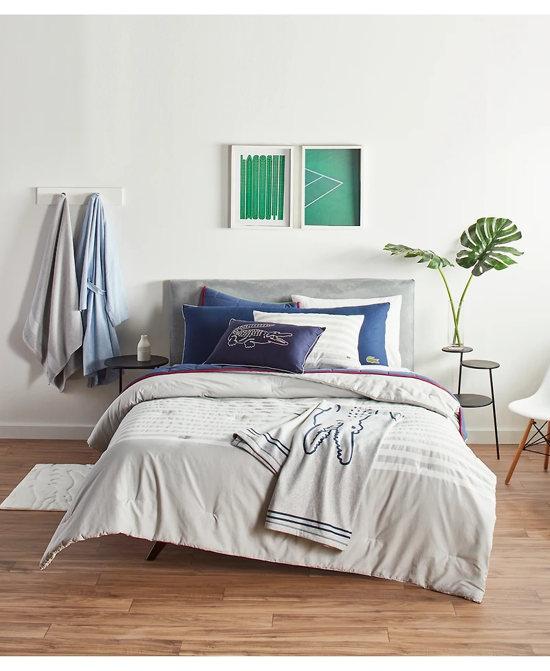 Closeout! Lacoste Home Court Stripe 2-Pc. Comforter Set, Twin