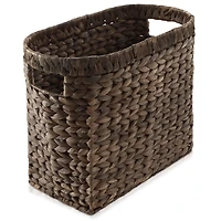 Casafield Magazine Holder Basket with Handles - Oval Seagrass Storage Bin for Bathroom, Home Office