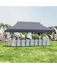 Costway 10 x 20 Ft Pop-up Canopy UPF50+ Sun Protection Tent with Carrying Bag