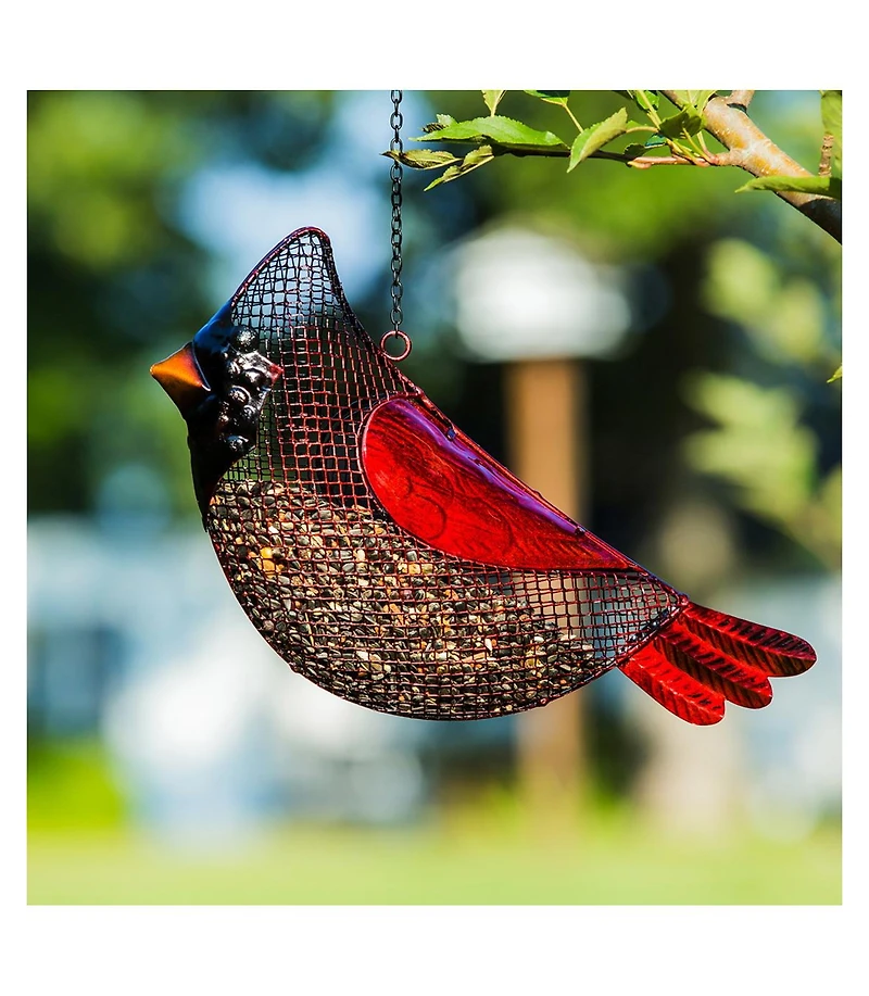 Evergreen Garden Cardinal Mesh Bird Feeder