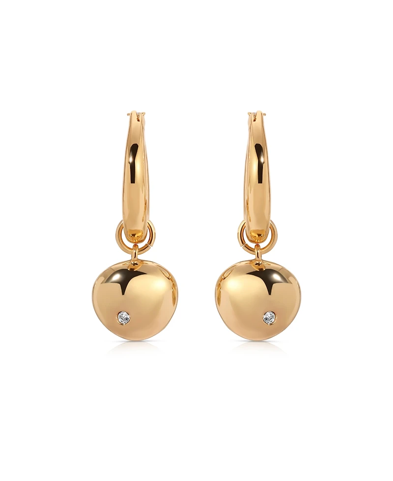 Ettika Polished Pebble Huggie Hoop Earrings