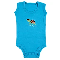 Luvable Friends Baby Boys Sleeveless Cotton Snap-Crotch Undershirts