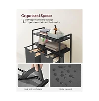 Slickblue Laundry Hamper, Sorter With 2 Pull-out And Removable Bags, Shelves, For Room
