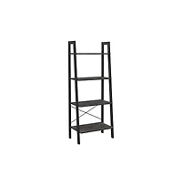 Slickblue 4-Tier Bookshelf Storage Rack, Shelves for Bathroom and Living Room Organization