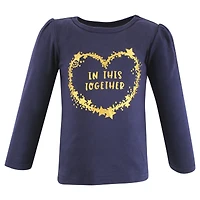 Hudson Baby Toddler Girls Long Sleeve T-Shirts, Fall Pumpkin Spice