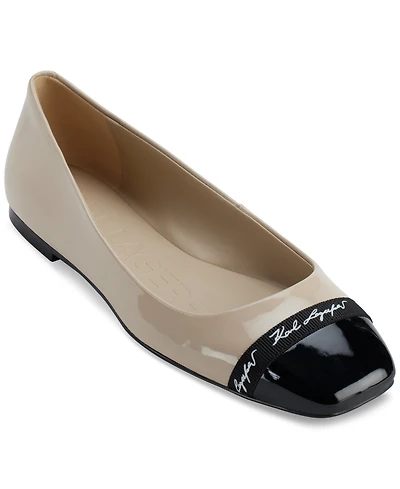 Karl Lagerfeld Paris Women's Zayne Square-Toe Ballet Flats