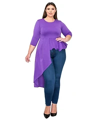 L I V D Plus Size Sanctuary Asymmetrical Peplum Top