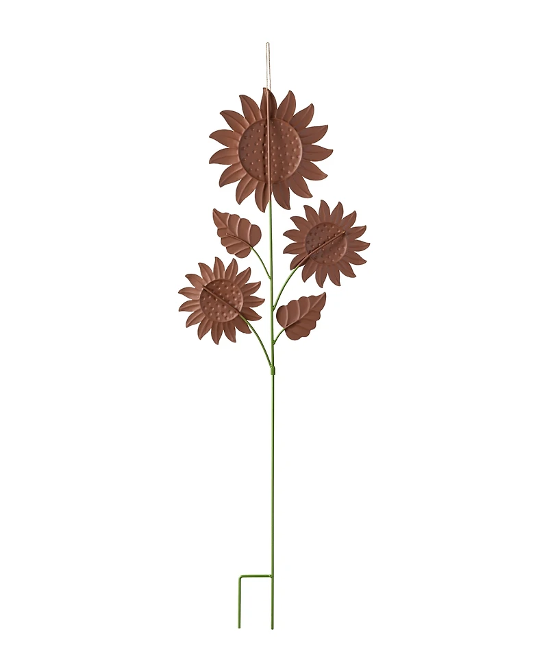 Glitzhome 48.25"H Fall Metal Sunflowers Yard Stake