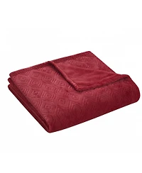 Kate Aurora Ultra Soft & Plush Modern Ogee Fleece Throw Blanket Covers - 50 in. W x 60 L