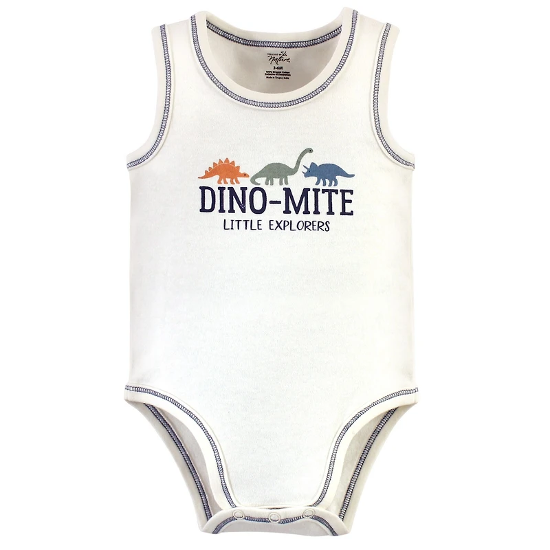 Touched by Nature Baby Boys Five-Piece Organic Cotton Sleeveless Onesies