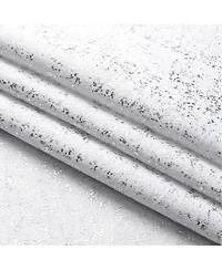 GoodGram Montauk Accents 2 Piece Grommet Top Sparkly Metallic Light Filtering Window Curtains - 95 in. Long Gray