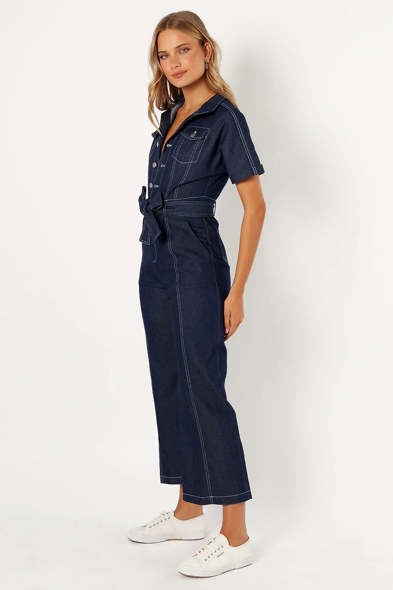 Demi Contrast Stitch Jumpsuit