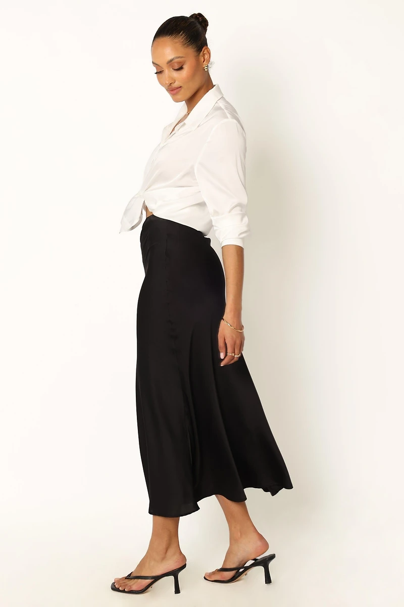 Petal and Pup Women's Nellie Satin Midi Skirt
