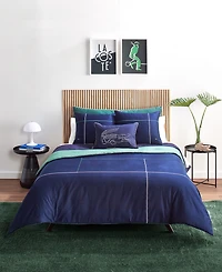 Lacoste Home Court Lines 3-Pc. Comforter Set, Full/Queen