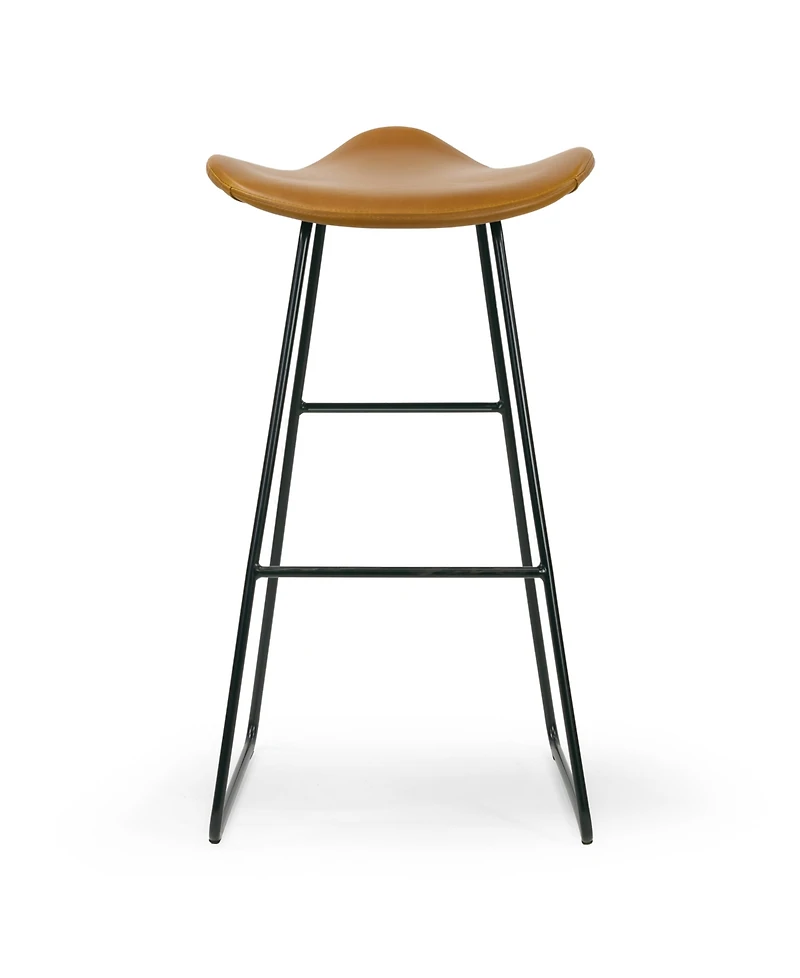Glamour Home 29.5" Aoi Polyester, Metal Barstool