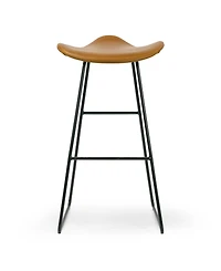 Glamour Home 29.5" Aoi Polyester, Metal Barstool