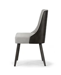 Glamour Home 33.86" Asma Rubberwood, Fabric Dining Chair, Set of 2