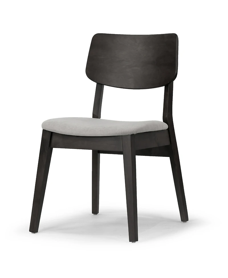 Glamour Home 32.28" Astin Rubberwood, Fabric Dining Chair