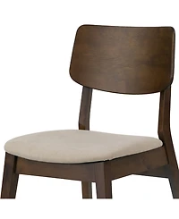 Glamour Home 32.28" Astin Rubberwood, Fabric Dining Chair, Set of 2