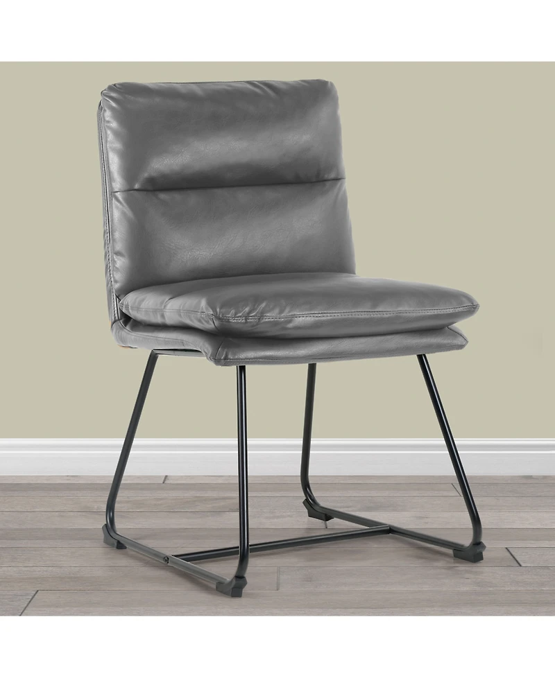 Glamour Home 33" Aulani Iron, Polyester Dining Chair, Set of 2