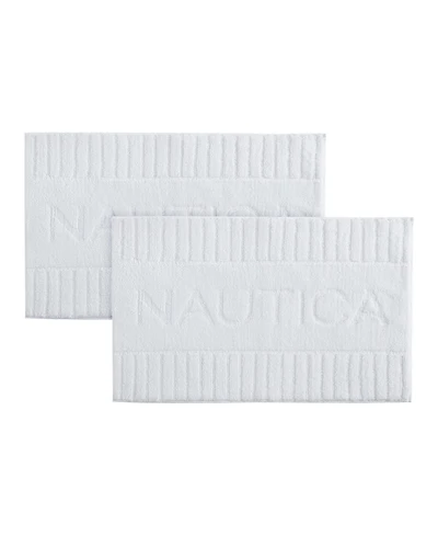 Nautica Logo Knit 2 Piece Bath Rug Set, 20" x 32"