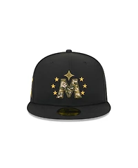 New Era Men's Black Minnesota Twins 2024 Armed Forces Day On-Field 59FIFTY Fitted Hat