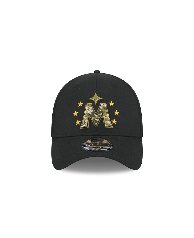 New Era Men's Black Minnesota Twins 2024 Armed Forces Day 39THIRTY Flex Hat