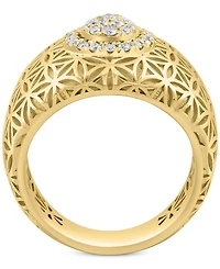 Effy Diamond Teardrop Cluster Floral Lattice Statement Ring (1/3 ct. t.w.) in 14k Gold