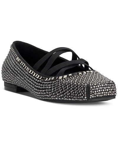 Jessica Simpson Women's Otessa Rhinestone Mary-Jane Ballet Flats