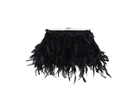 Nina All Over Feather Frame Clutch
