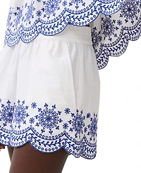 French Connection Women's Alissa Embroidered Cotton Shorts