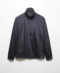 Mango Men's Water-Repellent Zipper Jacket