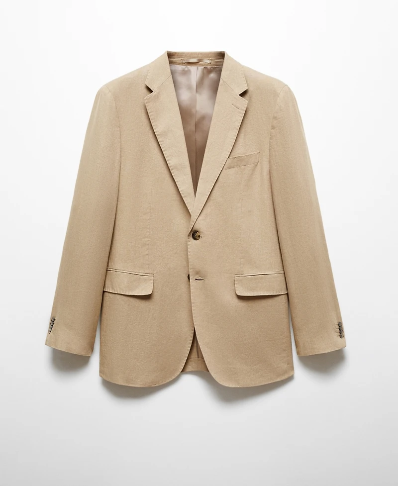 Mango Men's 100% Linen Slim-Fit Suit Blazer