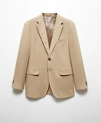 Mango Men's 100% Linen Slim-Fit Suit Blazer