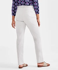 Style & Co Petite High Rise Natural Straight-Leg Jeans, Created for Macy's