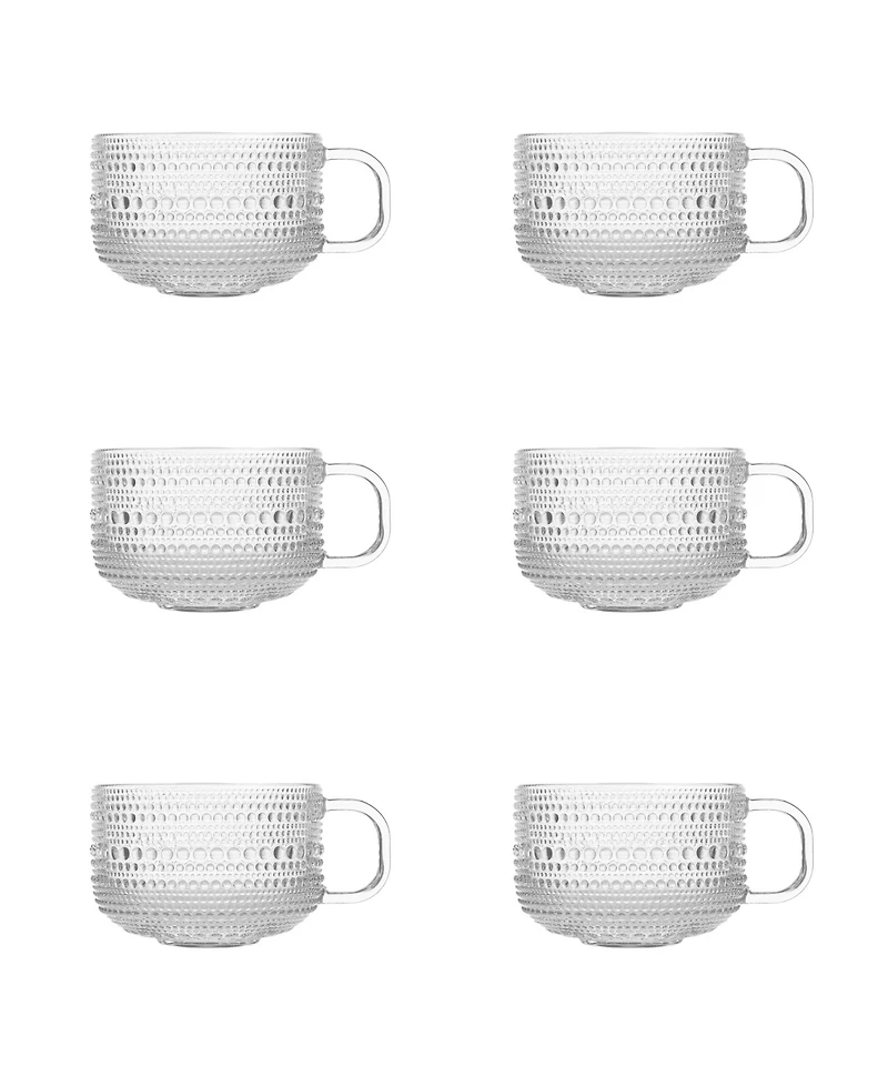 Fortessa Jupiter Clear Tea/Cappuccino Cup 13.5oz, Set of 6