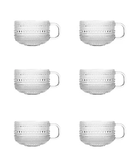 Fortessa Jupiter Clear Tea/Cappuccino Cup 13.5oz, Set of 6