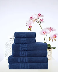 Ozan Premium Home Milos Greek Key 100% Turkish Cotton 6-Pc. Bath Towel Sets