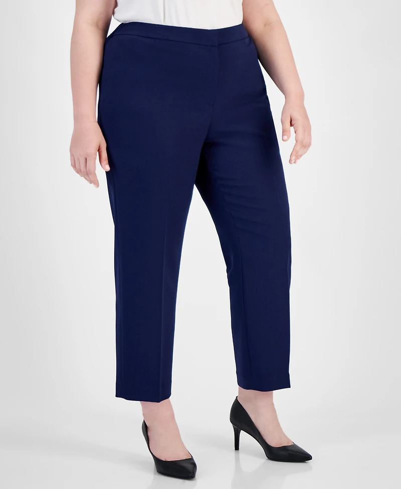 Kasper Plus Straight-Leg Pants