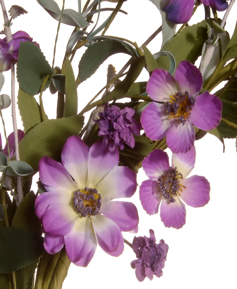 National Tree Company 20 Garden Accents Purple Daisy Wreath