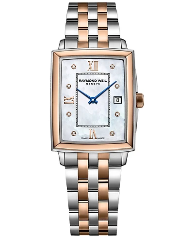 Raymond Weil Women's Swiss Toccata Diamond Accent Two-Tone Stainless Steel Bracelet Watch 22.6x28.1mm