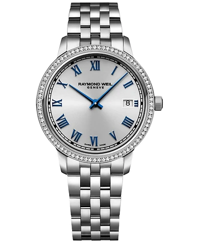 Raymond Weil Women's Swiss Toccata Diamond (1/4 ct. t.w.) Stainless Steel Bracelet Watch 34mm