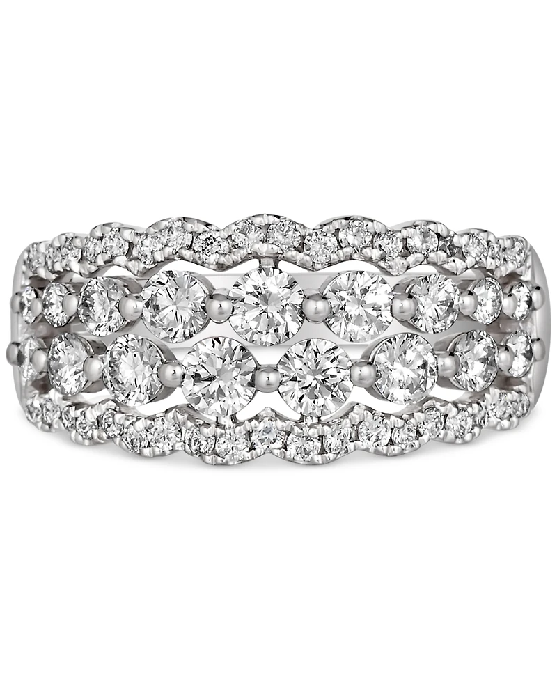 Le Vian Vanilla Diamond Openwork Multirow Ring (1-1/4 ct. t.w.) in Platinum