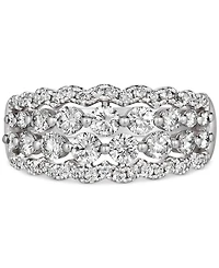 Le Vian Vanilla Diamond Openwork Multirow Ring (1-1/4 ct. t.w.) in Platinum