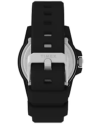Timex Men's Main Street Quartz Black Silicone Strap 42mm Round Watch
