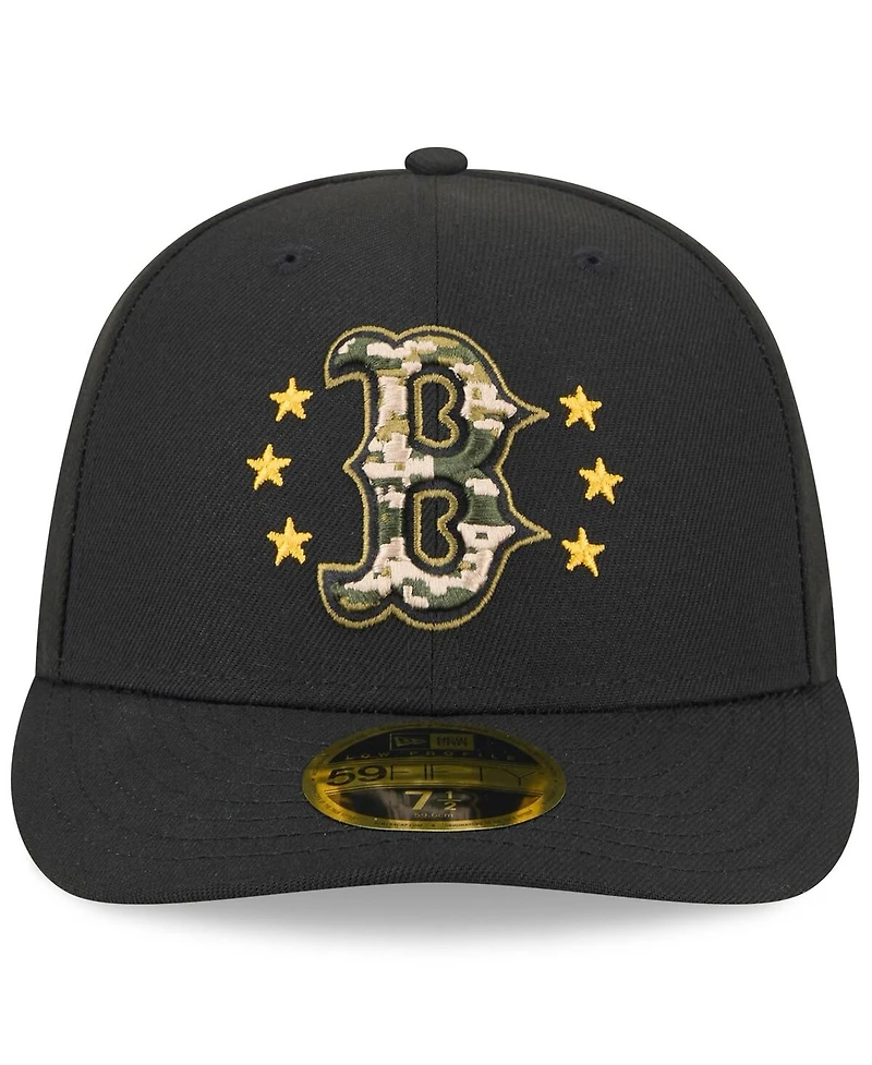 New Era Men's Black Boston Red Sox 2024 Armed Forces Day Low Profile 59FIFTY Fitted Hat