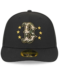 New Era Men's Black Boston Red Sox 2024 Armed Forces Day Low Profile 59FIFTY Fitted Hat