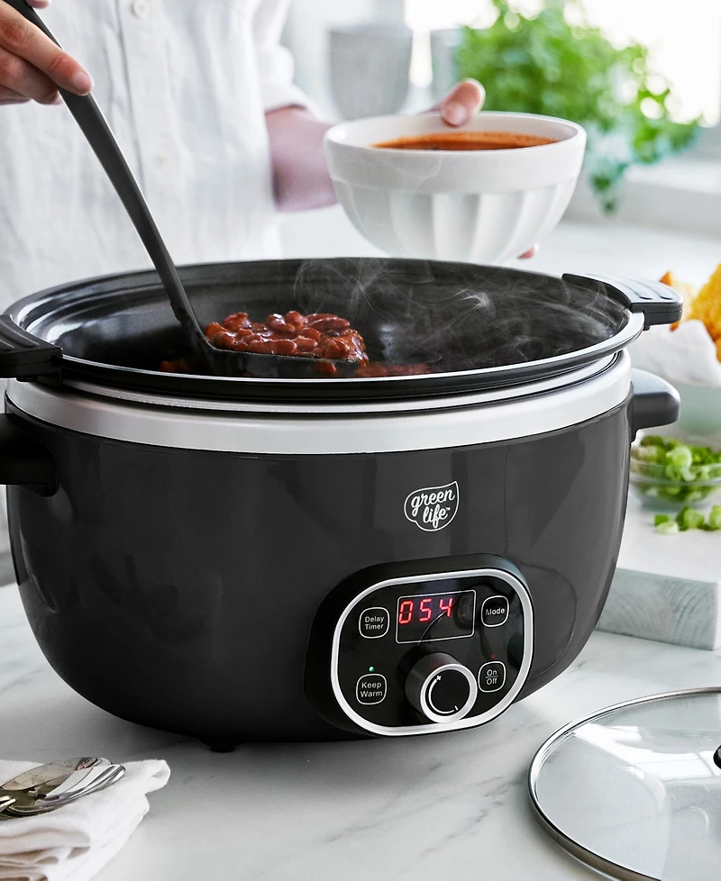 GreenLife Cook Duo Healthy 6qt Ceramic Nonstick Slow Cooker